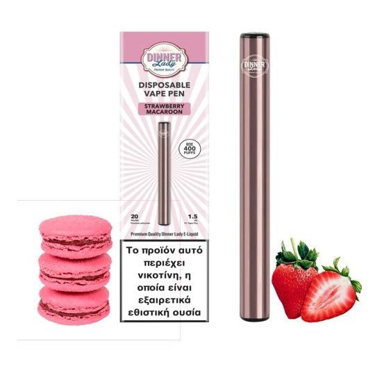 Dinner Lady Strawberry Macaroon Disposable 1.5ml 20mg
