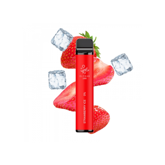 Elf Bar 1500 Disposable Strawberry Ice 0mg