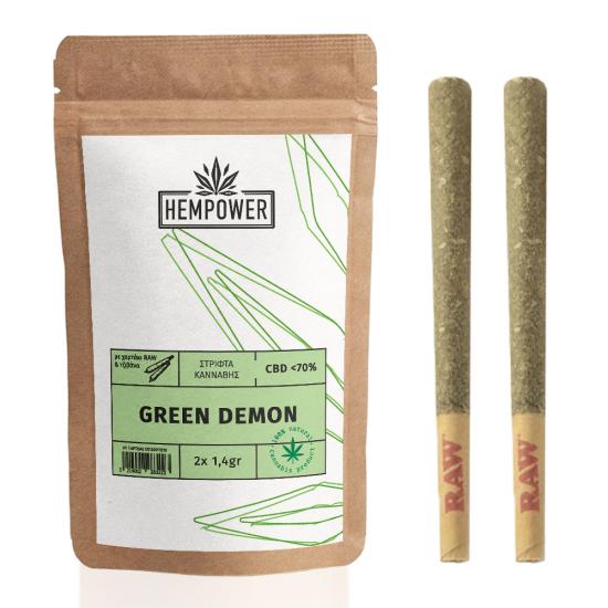 Hempower Green Demon Pre-Rolled Stick CBD < 70% 2τεμ.