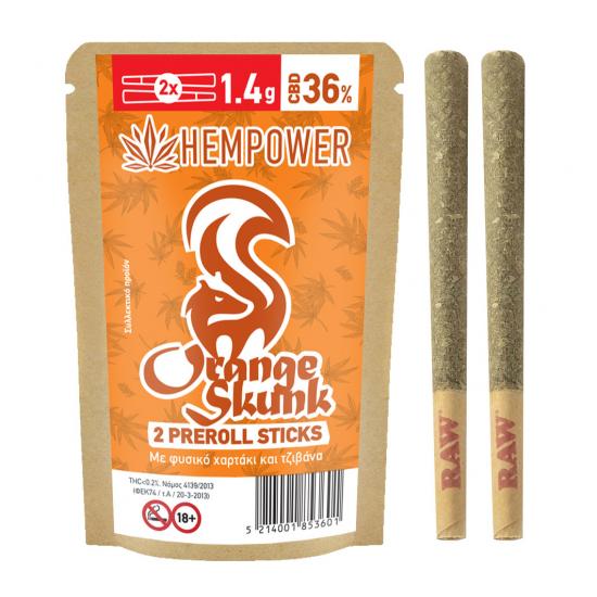 Hempower Orange Skunk Pre-Rolled Stick CBD 36% 2τεμ.